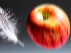 Ciencia: ¿Qué llega antes al suelo la pluma o la manzana?, la gravedad Manzana contra pluma